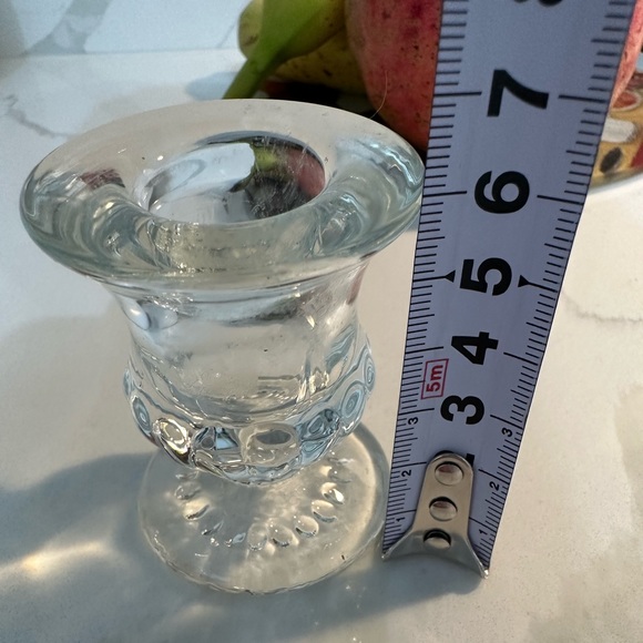 Glass Taper Candle Holders Set of 4 Clear Crystal Candle Holders for table - Picture 2 of 8